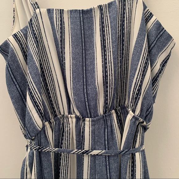 Charlotte Russe White and Blue Striped Jumpsuit - Picture 7 of 12